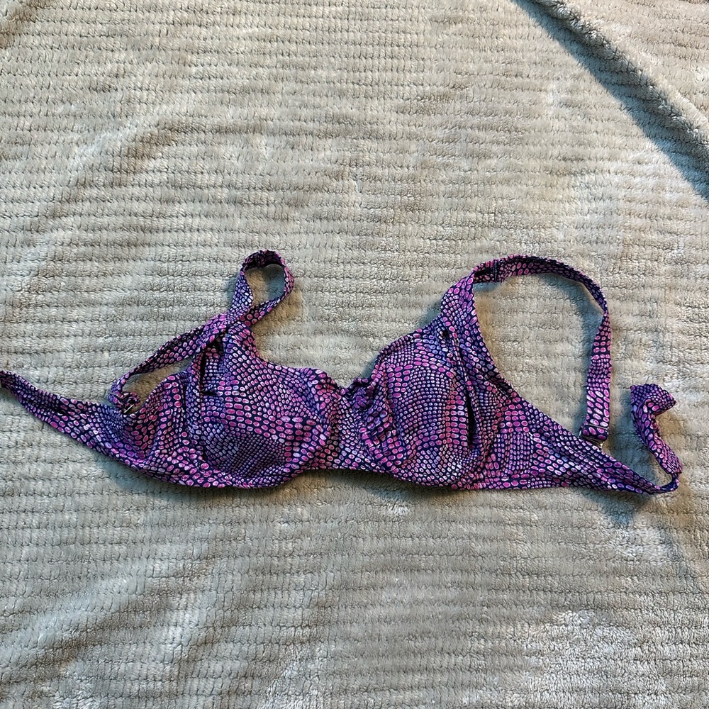 Title nine Purple Bikini with Intricate Swirls